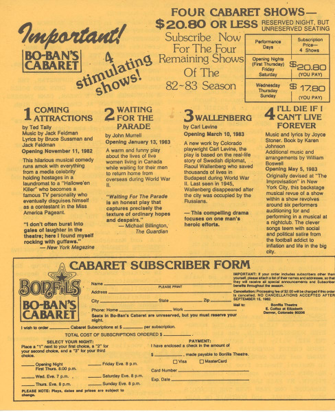 BB 1982-09-16 Ain't Misbehavin - Program p4