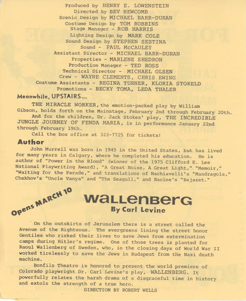 BB 1983-01-13 Waiting For The Parade - Program p2