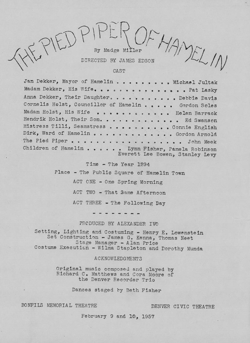 CH 1957-02-09 The Pied Piper Of Hamlin