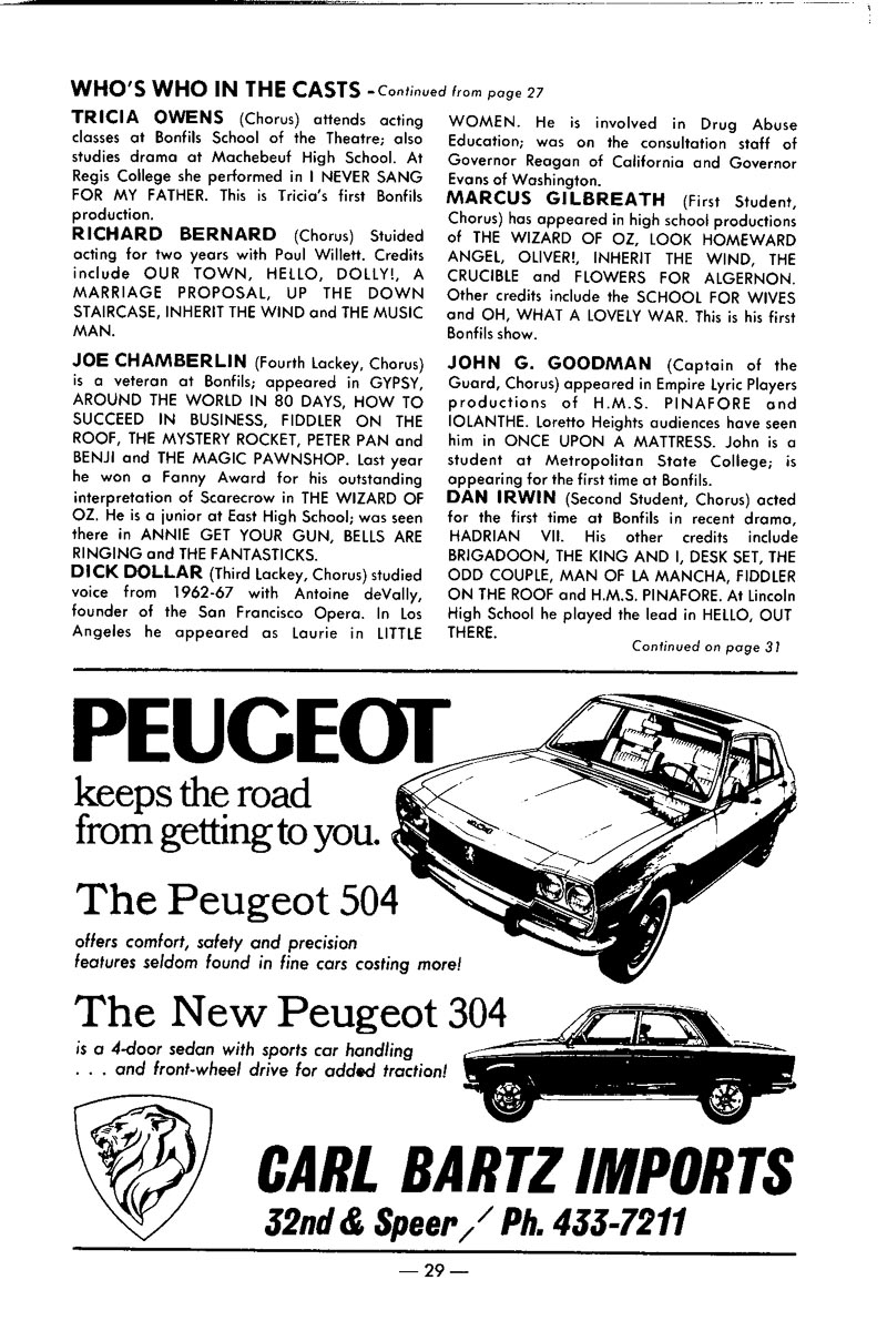 CH 1972-05-04 The Student Prince – Program p13