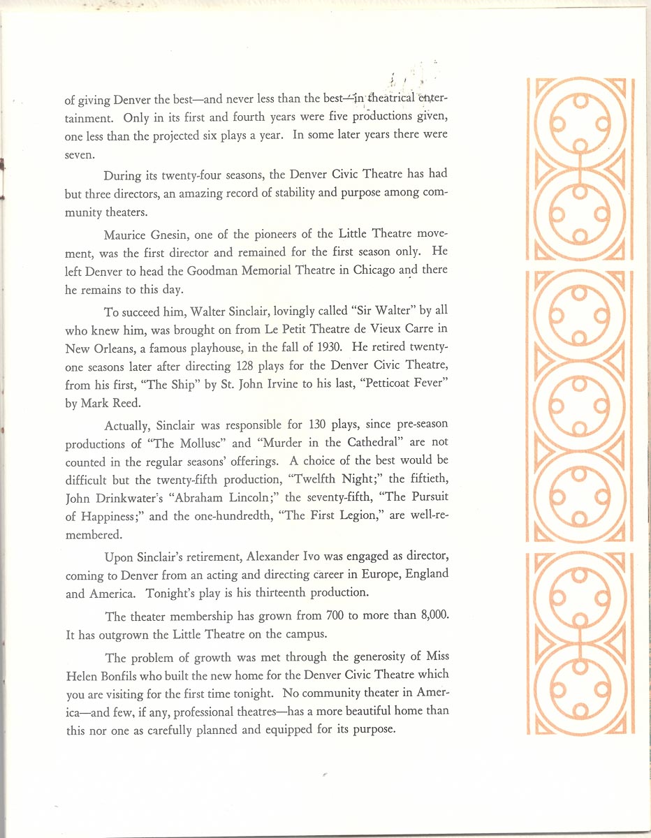 Bonfils Opening Gala Program 1953 - page 5