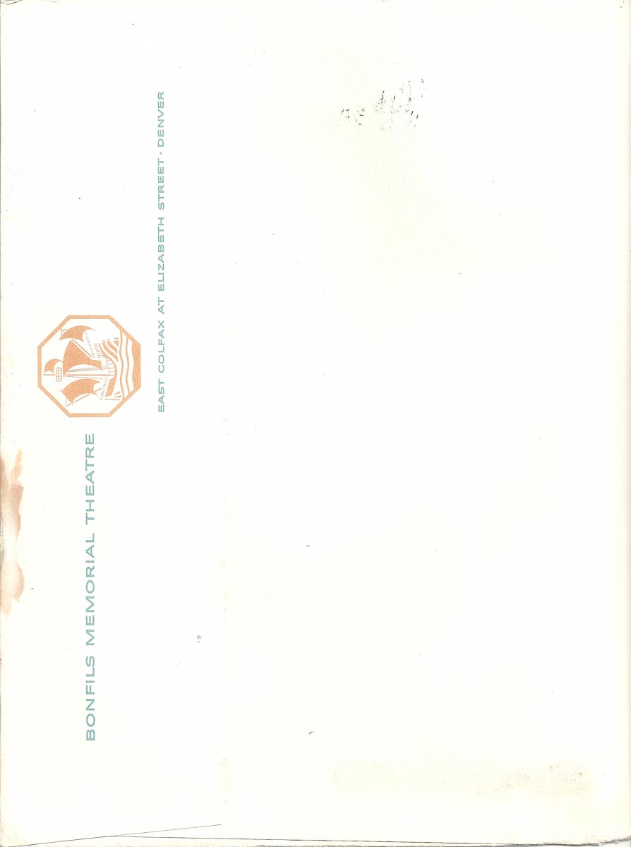 Bonfils Opening Gala Program 1953 - Envelope