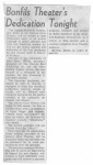 Newspaper Articles from the Grand Gala Opening of the Bonfils Theatre